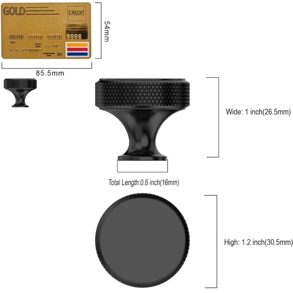 10 Pack Matte Black Knurled Cabinet Knobs Kitchen Cabinet Handles - Picture 4 of 5